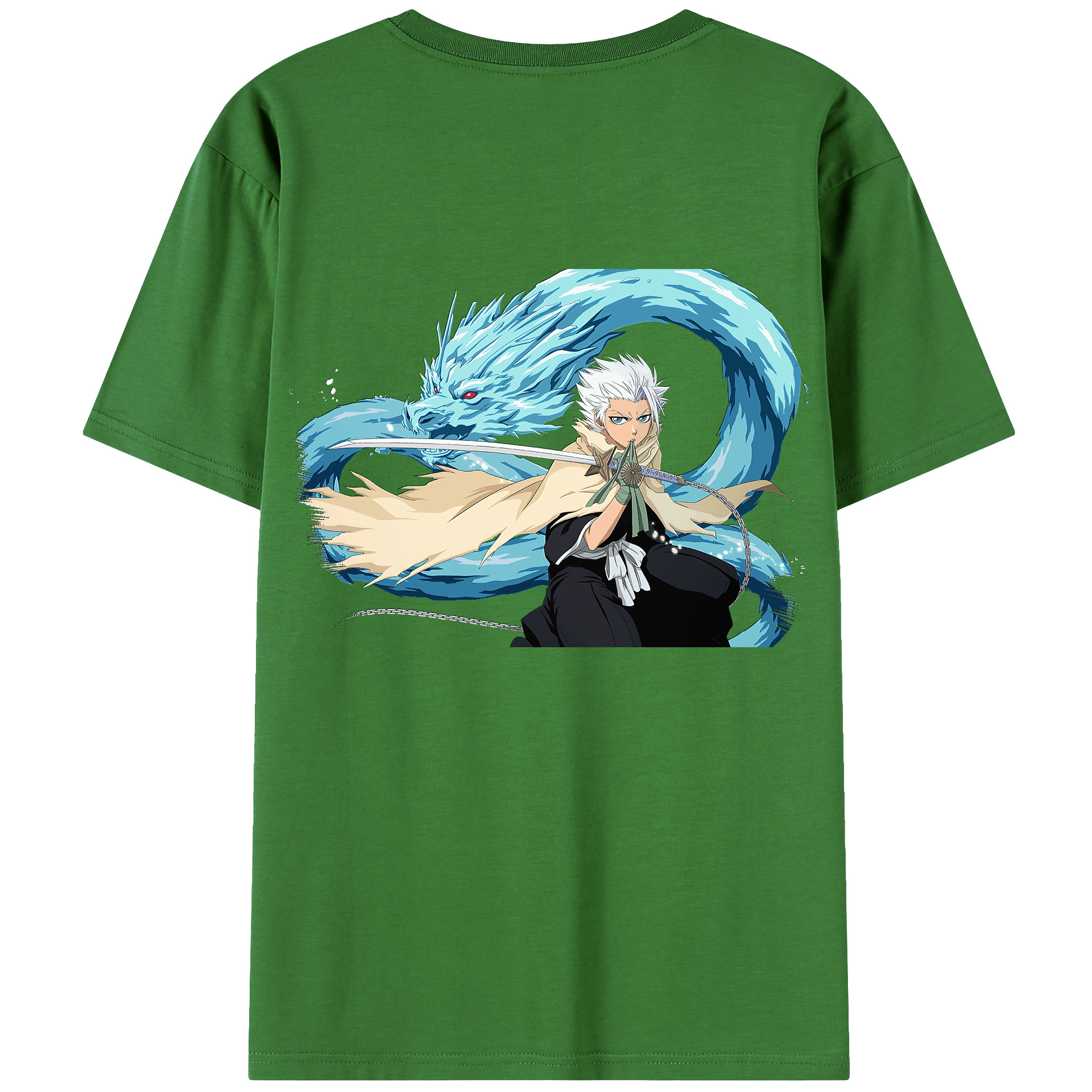（画像用） ブリーチ 日番谷冬獅郎（ひつがや とうしろう） BLEACH Hitsugaya Toushirou レディース半袖Tシャツ(バックプリント)